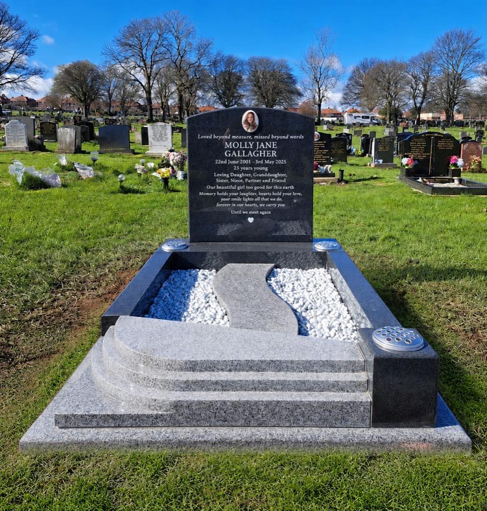 Memorial kerb set by Eden Memorials — example 2